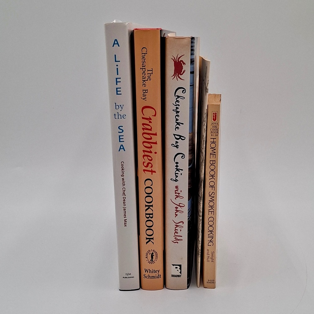 5 Chesapeake Bay Seafood Crab Cooking Cookbooks Lot Whitey Schmidt John Shields